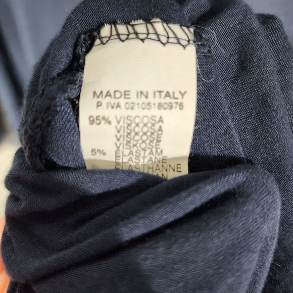 Made in Italy Womens Navy Blue Dress Boho Viscose Maxi - Picture 7 of 7